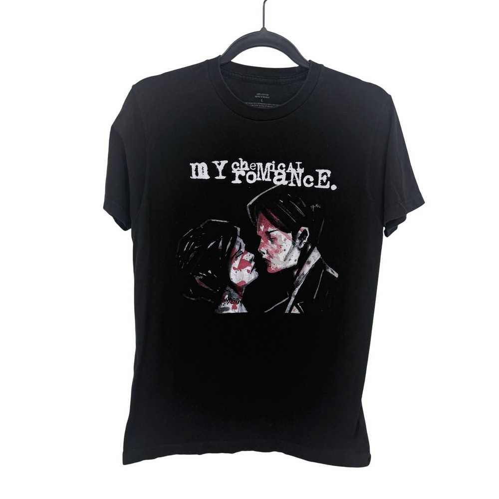 My Chemical Romance Three Cheers for Sweet Revenge Black Graphic T-Shirt Large